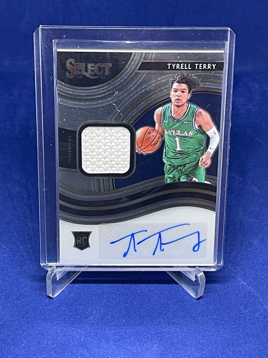 TYRELL TERRY 2020-21 PANINI SELECT JERSEY AUTO ROOKIE RC #D 162/199