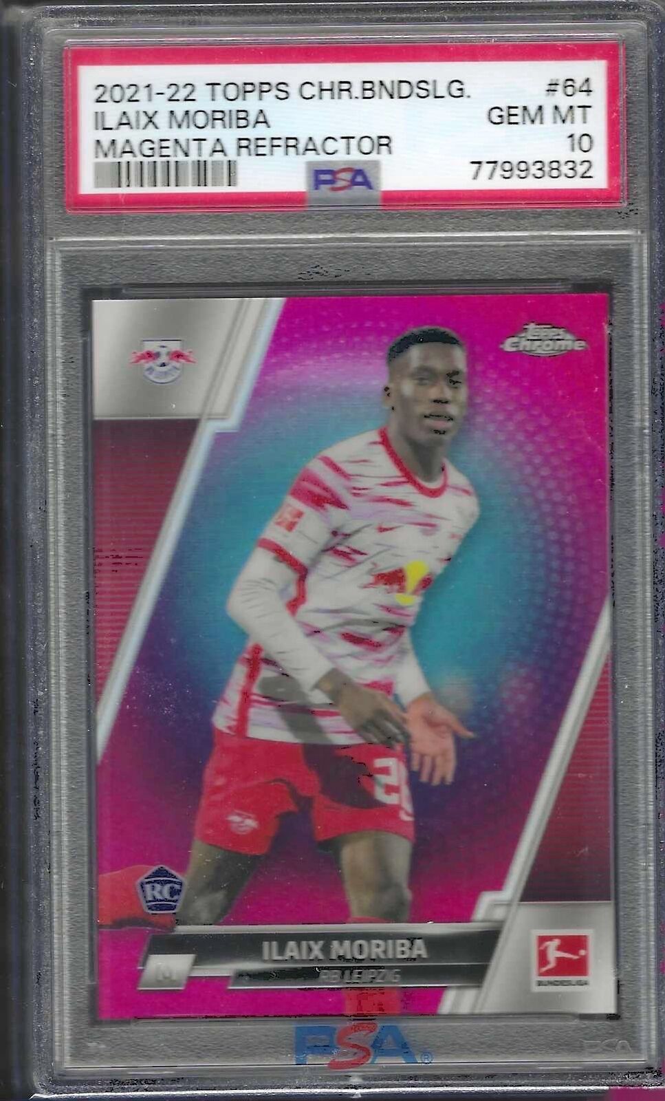 ILAIX MORIBA 2021-22 TOPPS CHROME MAGENTA REFRACTOR RC /399 PSA 10 GEM POP 3