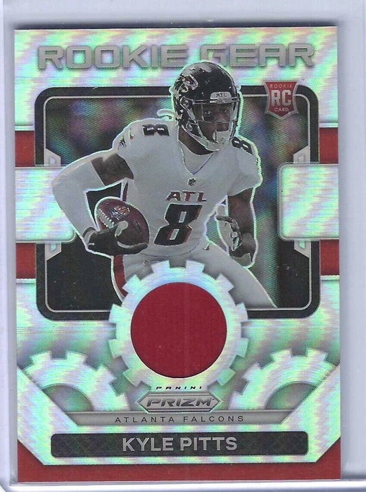 KYLE PITTS 2021 PANINI PRIZM SILVER PRIZM ROOKIE GEAR JERSEY PATCH RC #RG-11