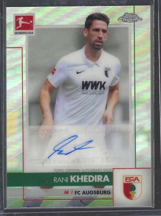 RANI KHEDIRA 2020-21 TOPPS CHROME BUNDESLIGA SILVER REFRACTOR AUTO #BCA-RKH