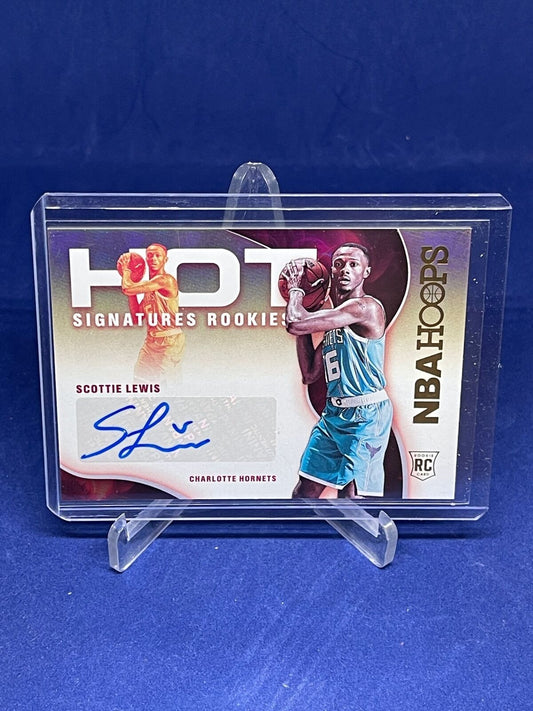 SCOTTIE LEWIS 2021-22 PANINI NBA HOOPS HOT SIGNATURE ROOKIES RC AUTO