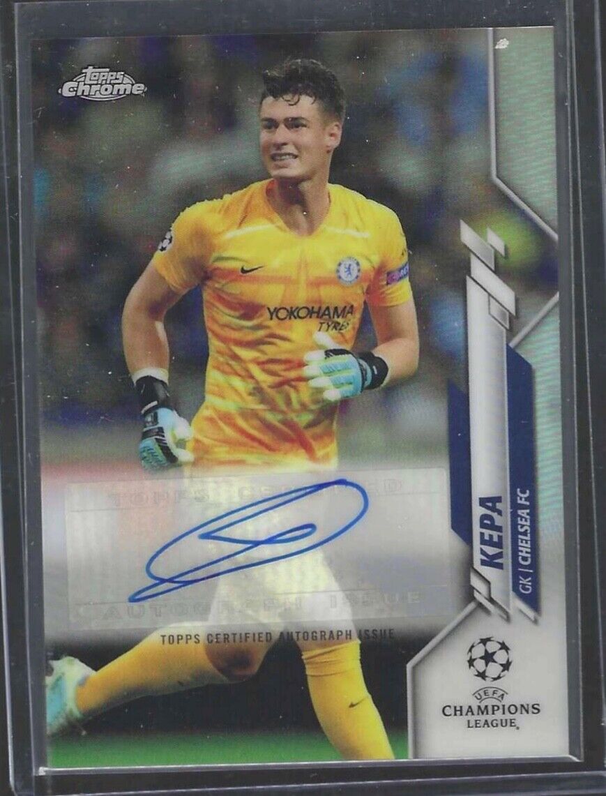 KEPA ARRIZABALAGA 2019-20 TOPPS CHROME UEFA SILVER REFRACTOR AUTO #CA-K
