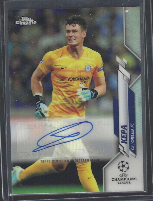 KEPA ARRIZABALAGA 2019-20 TOPPS CHROME UEFA SILVER REFRACTOR AUTO #CA-K