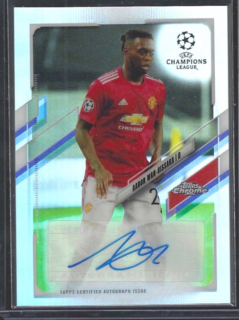 AARON WAN-BISSAKA 2020-21 TOPPS CHROME UEFA SILVER REFRACTOR AUTO #CA-AWB
