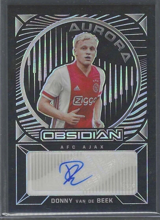 DONNY VAN DE BEEK 2020-21 PANINI OBSIDIAN AURORA SILVER ETCH AUTO #D 063/149