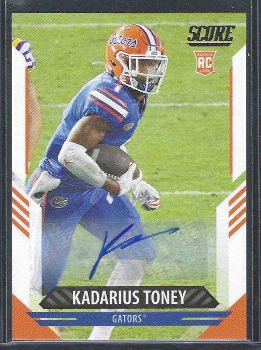 KADARIUS TONEY 2021 PANINI SCORE ROOKIE AUTO RC #372