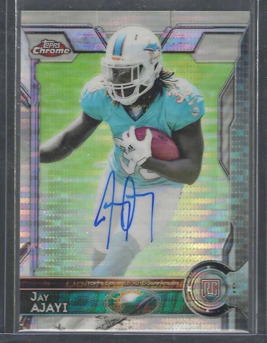 JAY AJAYI 2015 TOPPS CHROME PULSAR REFRACTOR ROOKIE AUTO RC #D 11/15