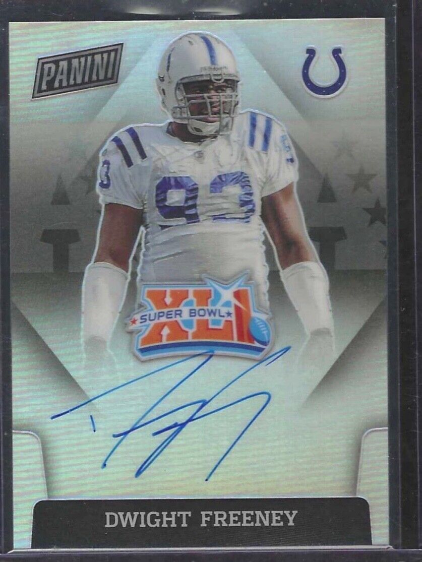 DWIGHT FREENEY 2020 PANINI SILVER PRIZM SUPER BOWL XLI ON CARD AUTO #SBXLI-DF
