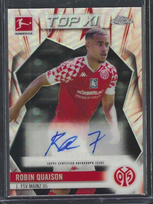 ROBIN QUAISON 2020-21 TOPPS CHROME BUNDESLIGA TOP XI REFRACTOR AUTO #D 46/50