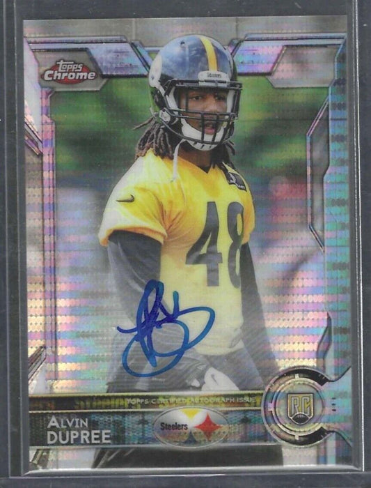 ALVIN BUD DUPREE 2015 TOPPS CHROME PULSAR REFRACTOR ROOKIE AUTO RC #D 10/15