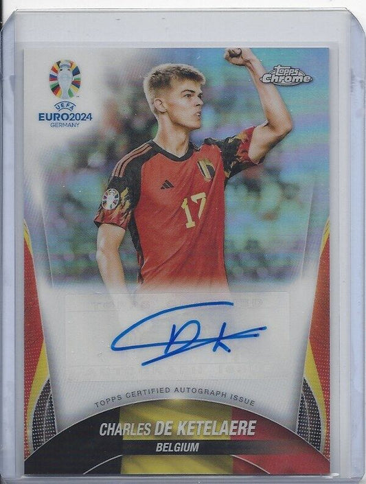 CHARLES DE KETELAERE 2023-24 TOPPS CHROME EURO BELGIUM AUTO