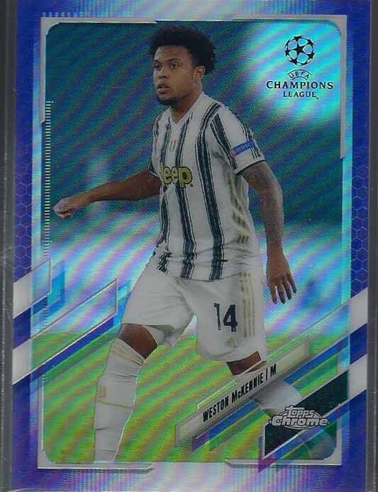 WESTON MCKENNIE 2020-21 TOPPS CHROME CHAMPIONS LEAGUE PURPLE REFRACTOR #D /250