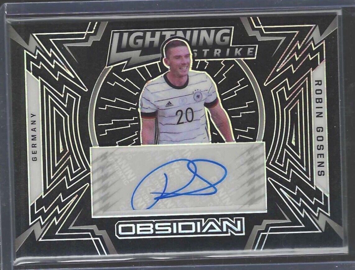ROBIN GOSENS 2020-21 PANINI OBSIDIAN LIGHTNING STRIKE SILVER AUTO #D 138/149