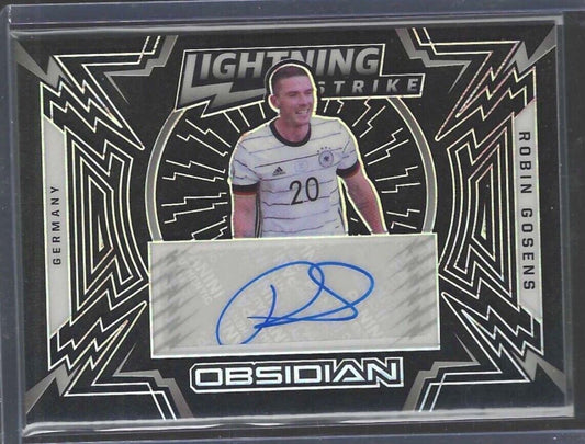 ROBIN GOSENS 2020-21 PANINI OBSIDIAN LIGHTNING STRIKE SILVER AUTO #D 138/149