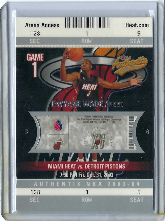 DWYANE WADE 2003-04 FLEER AUTHENTIX ARENA ACCESS TRUE ROOKIE RC #D 910/1250