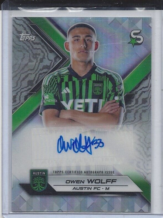 OWENN WOLFF 2024 TOPPS MLS SUPERSTARS REFRACTOR AUTO #SA-MA