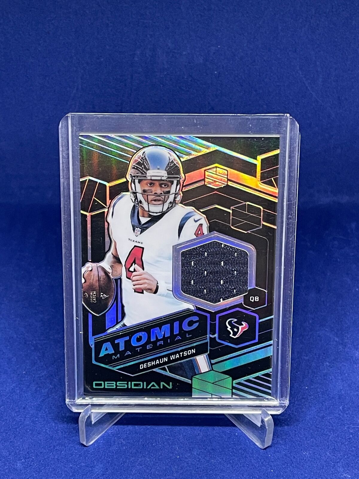 DESHAUN WATSON 2018 PANINI OBSIDIAN ATOMIC MATERIAL JERSEY #D 49/100