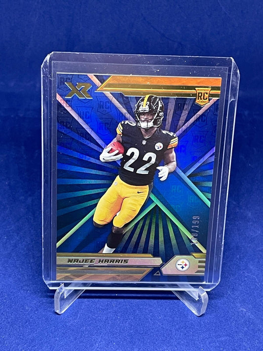 NAJEE HARRIS 2021 PANINI XR BLUE ROOKIE RC #D 108/199