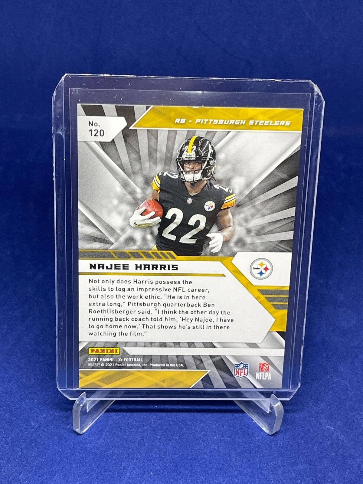 NAJEE HARRIS 2021 PANINI XR BLUE ROOKIE RC #D 108/199