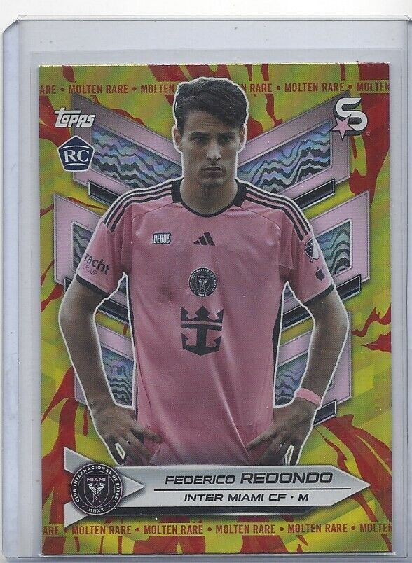 FEDERICO REDONDO 2024 TOPPS MLS SUPERSTARS MOLTEN RARE RED GOLD RC #82
