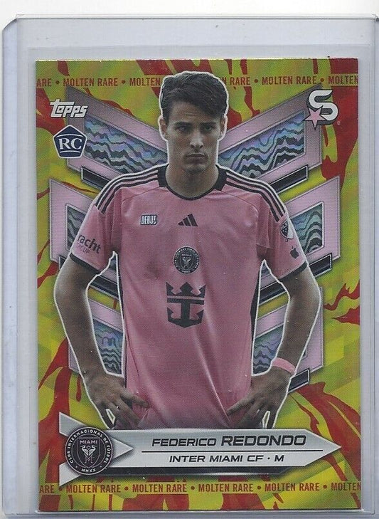 FEDERICO REDONDO 2024 TOPPS MLS SUPERSTARS MOLTEN RARE RED GOLD RC #82