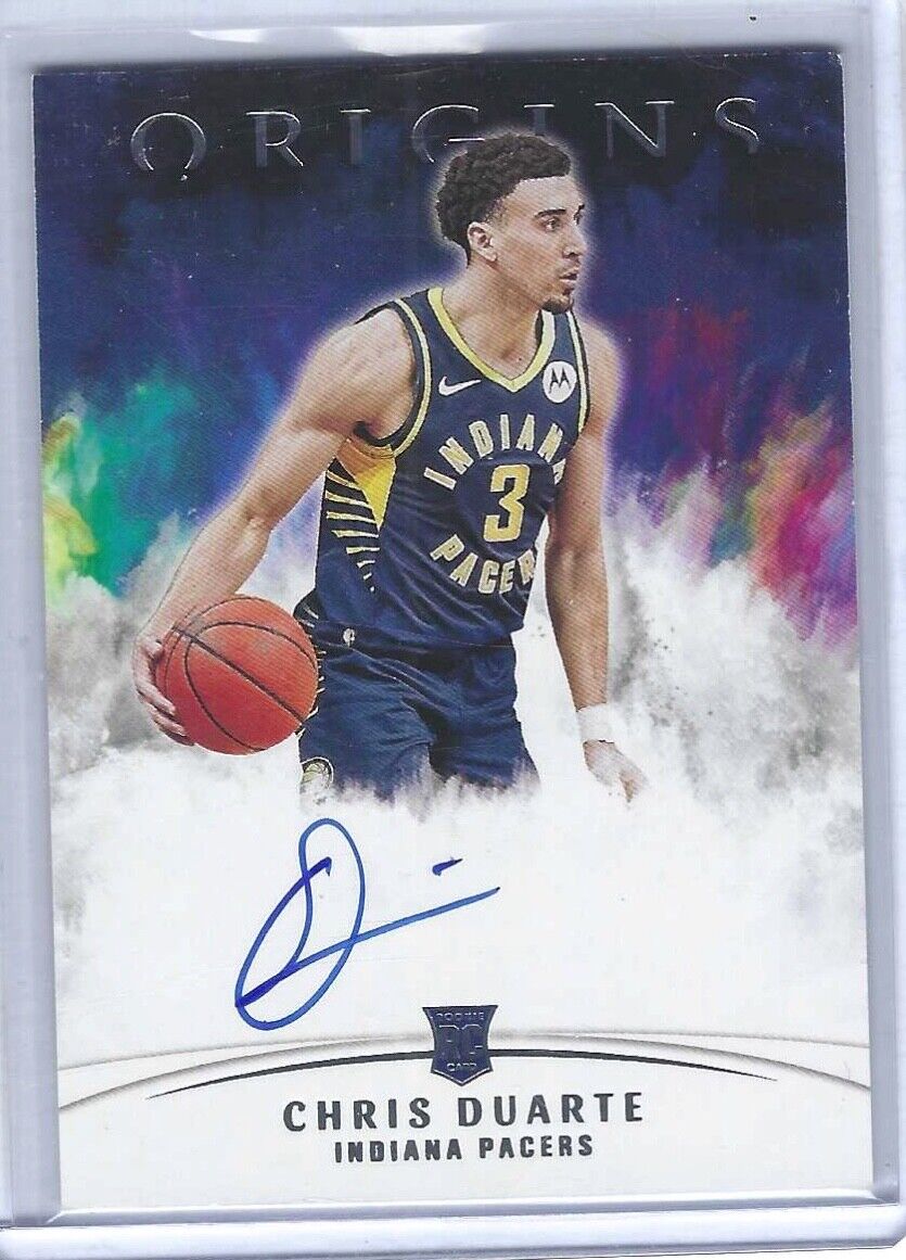 CHRIS DUARTE 2021-22 PANINI ORIGINS ROOKIE ON CARD AUTO RC #RA-DUA