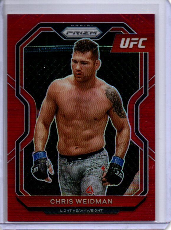 CHRIS WEIDMAN 2021 PANINI PRIZM UFC RED PRIZM #D 184/275