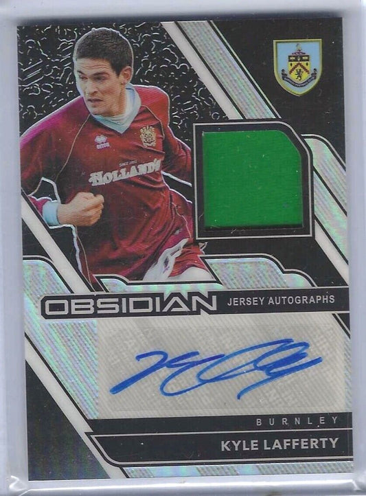 KYLE LAFFERTY 2020-21 PANINI OBSIDIAN SILVER ETCH PATCH AUTO #D 123/149