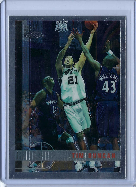 TIM DUNCAN 1996-97 TOPPS CHROME TRUE ROOKIE RC #115