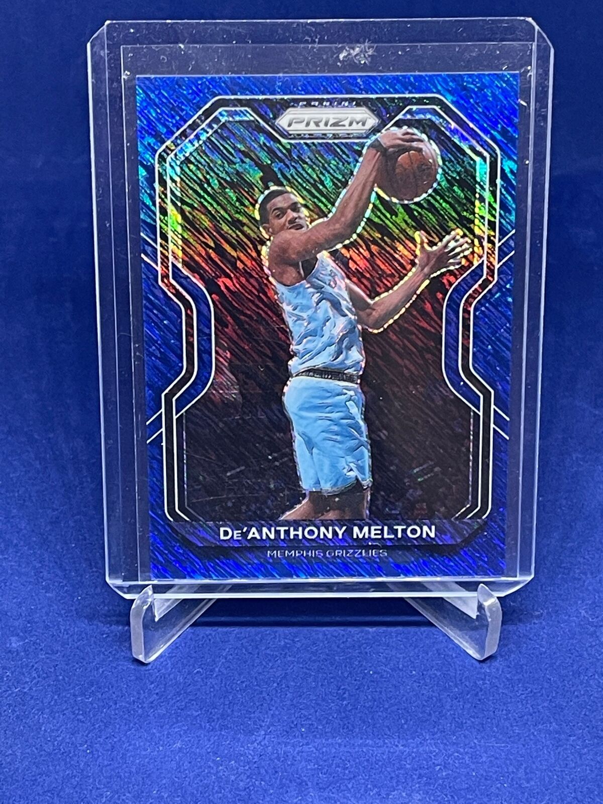 DE'ANTHONY MELTON 2020-21 PANINI PRIZM BLUE SHIMMER PRIZMS FOTL #D 11/35