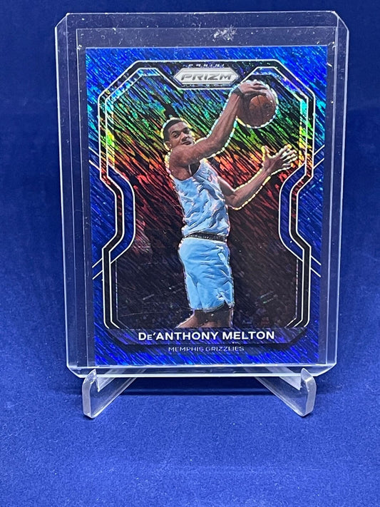 DE'ANTHONY MELTON 2020-21 PANINI PRIZM BLUE SHIMMER PRIZMS FOTL #D 11/35