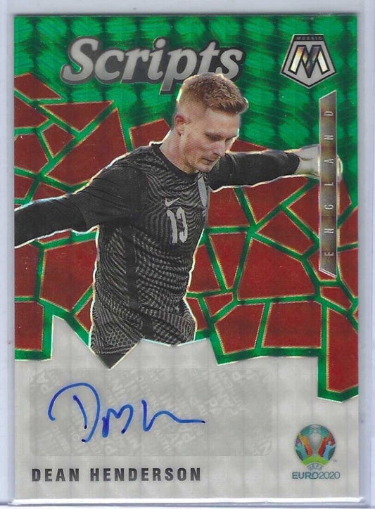 DEAN HENDERSON 2020-21 PANINI MOSAIC RED AND GREEN PRIZM SCRIPTS AUTO #SM-DH