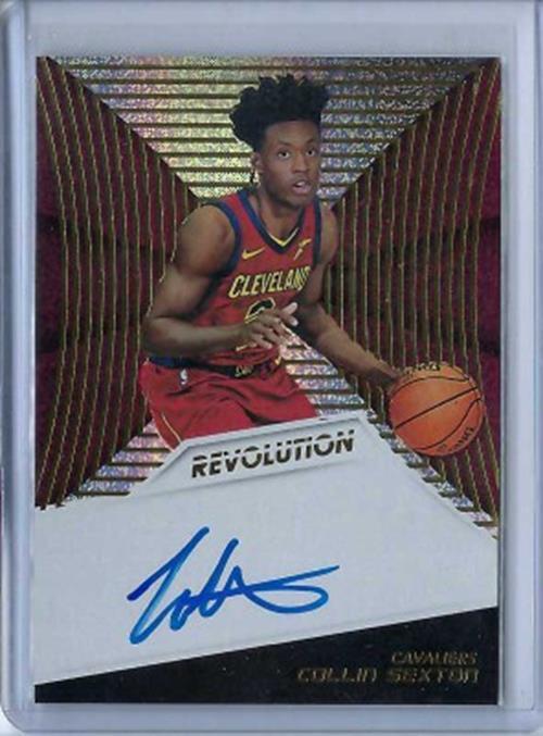COLLIN SEXTON 2018-19 PANINI REVOLUTION ROOKIE ON CARD AUTO RC #RA-CSX