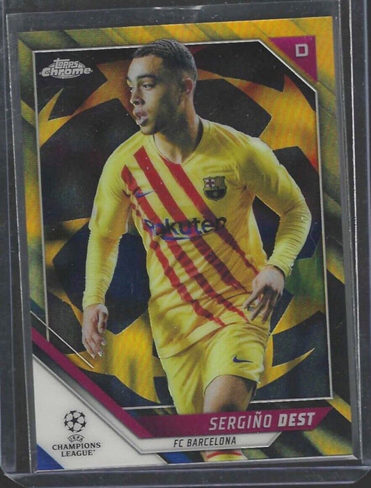 SERGINO DEST 2021-22 TOPPS CHROME GOLD AND BLACK STARBALL REFRACTOR #D 12/30