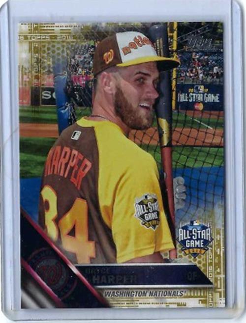 BRYCE HARPER 2016 TOPPS ALL STAR GAME VARIATION UPDATE SERIES GOLD #D
