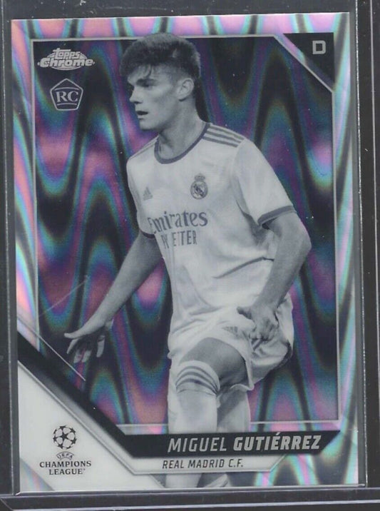 MIGUEL GUTIERREZ 2021-22 TOPPS CHROME BLACK WHITE RAYWAVE REFRACTOR RC #137