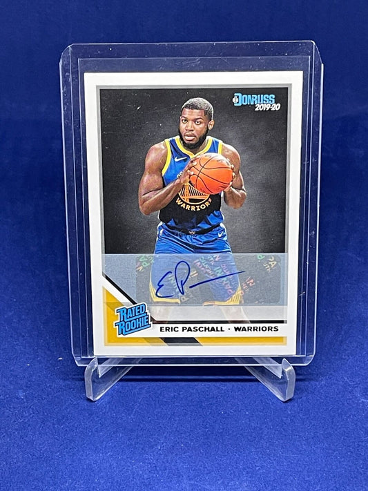 ERIC PASCHALL 2019-20 PANINI DONRUSS RATED ROOKIE AUTO RC #238