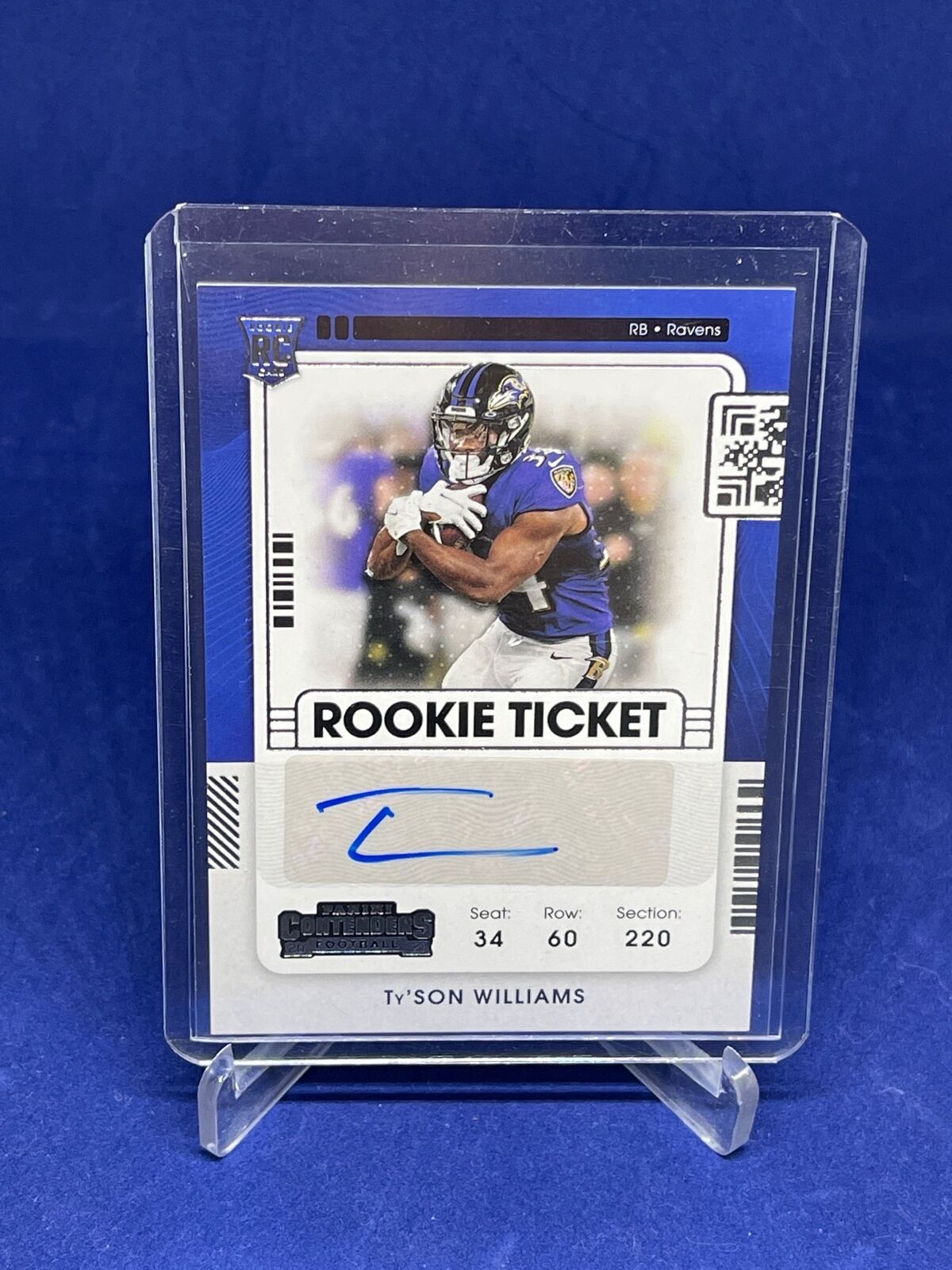 TY'SON WILLIAMS 2021 PANINI CONTENDERS ROOKIE TICKET AUTO RC #281