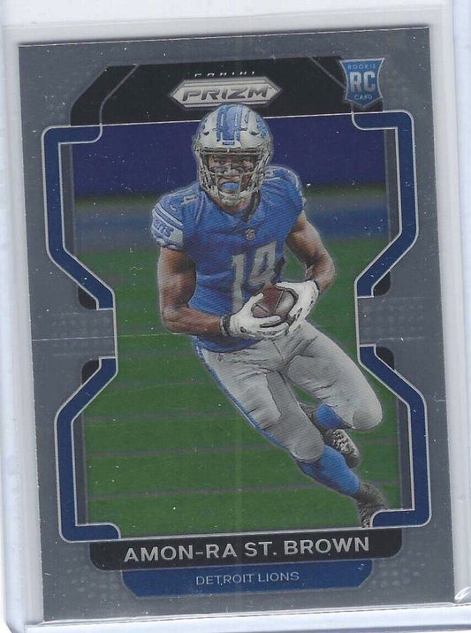 AMON-RA ST. BROWN 2021 PANINI PRIZM ROOKIE RC #358