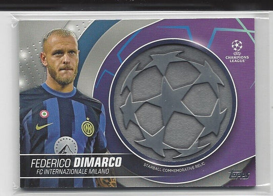FEDERICO DIMARCO 2023-24 TOPPS CLUB COMPETITIONS UCL STARBALL RELIC PATCH