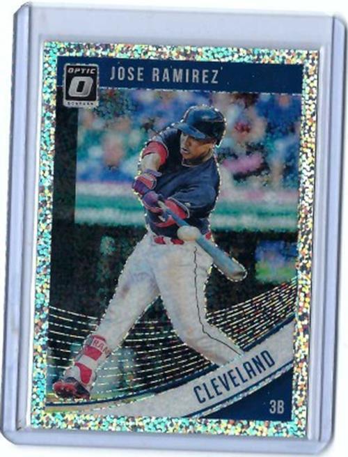 JOSE RAMIREZ 2018 PANINI DONRUSS OPTIC WHITE SPARKLE PRIZM /20 SSP #4