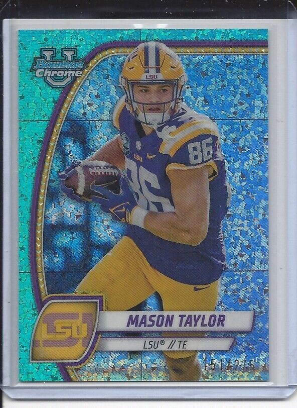 MASON TAYLOR 2024 BOWMAN CHROME UNIVERSITY AQUA MINI DIAMOND REFRACTOR #D /275