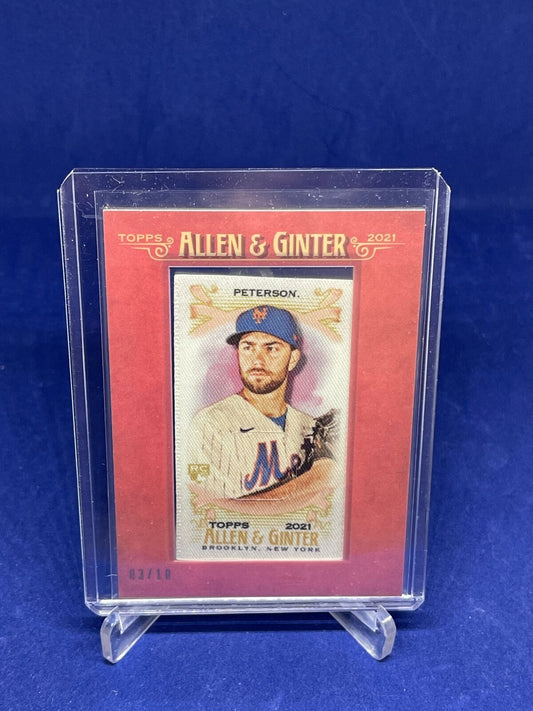 DAVID PETERSON 2021 ALLEN AND GINTER SILK MINI FRAMED RED #D 3/10