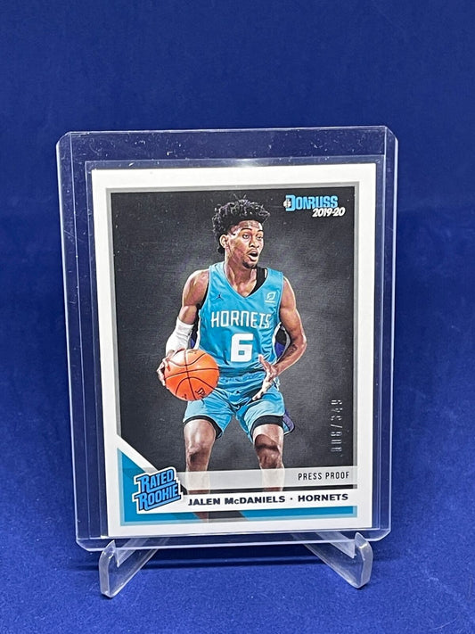 JALEN MCDANIELS 2019-20 PANINI DONRUSS RATED ROOKIE PRESS PROOF RC #D 6/349