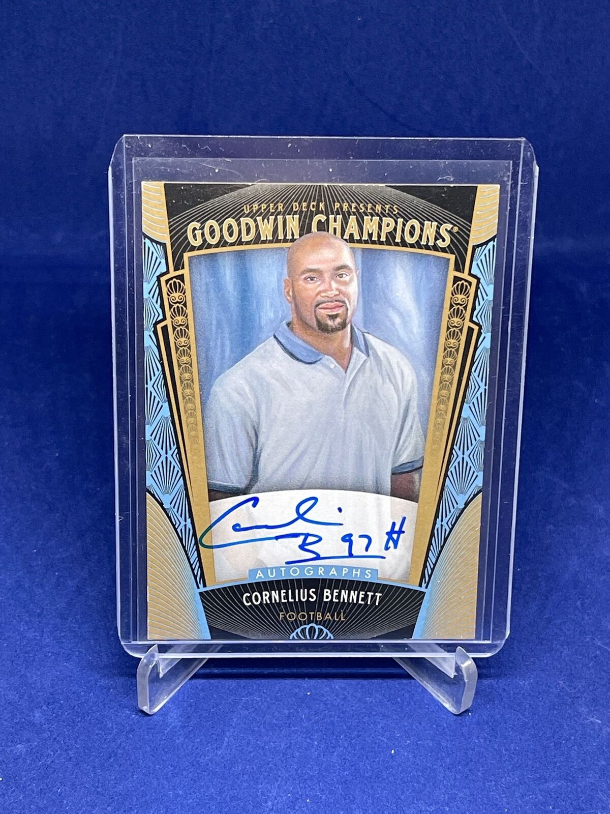 CORNELIUS BENNETT 2015 UD GOODWIN CHAMPIONS ON CARD AUTO