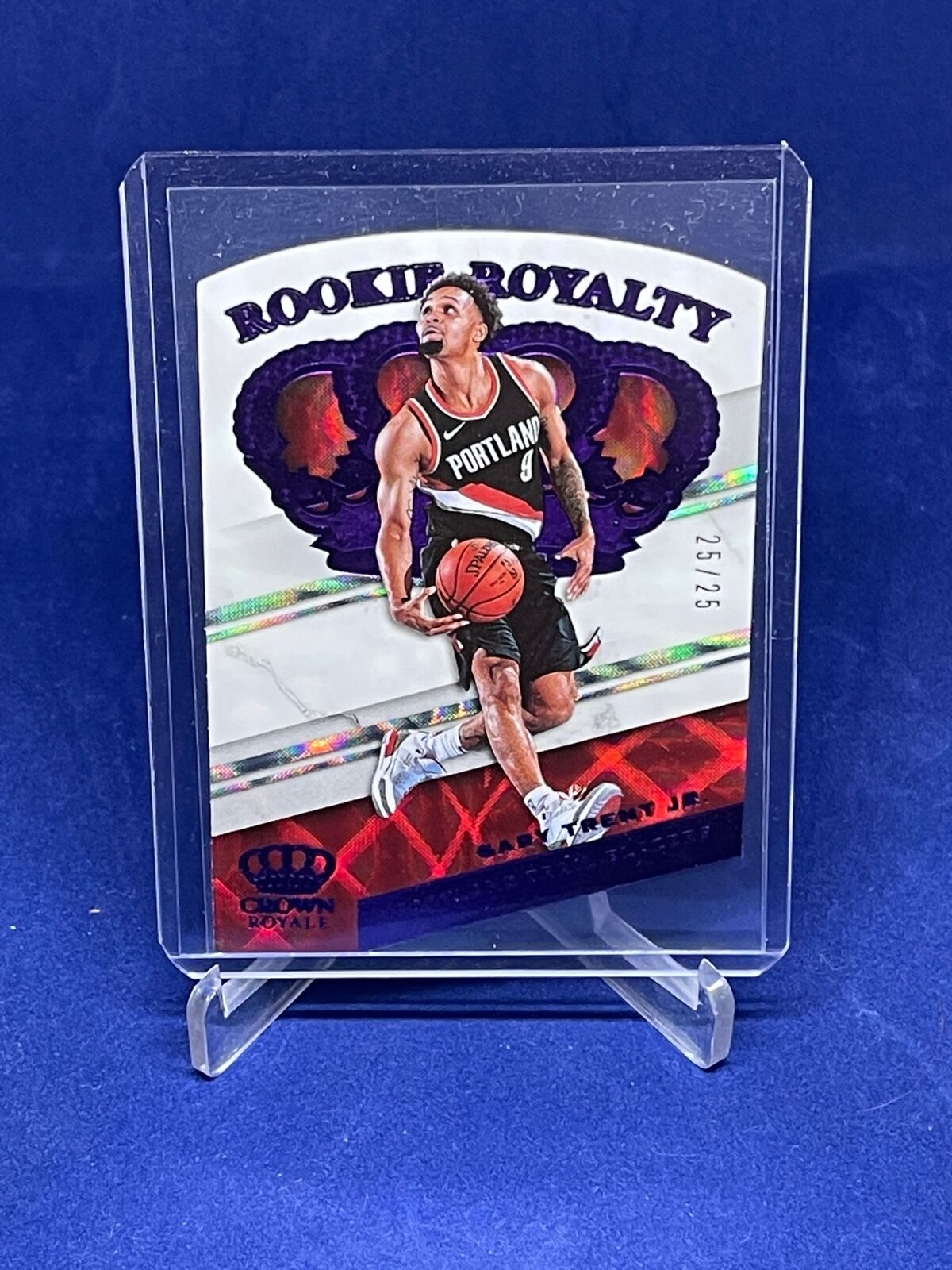 GARY TRENT JR 2018-19 CROWN ROYALE ROOKIE ROYALTY PURPLE DIE CUT RC #D 25/25