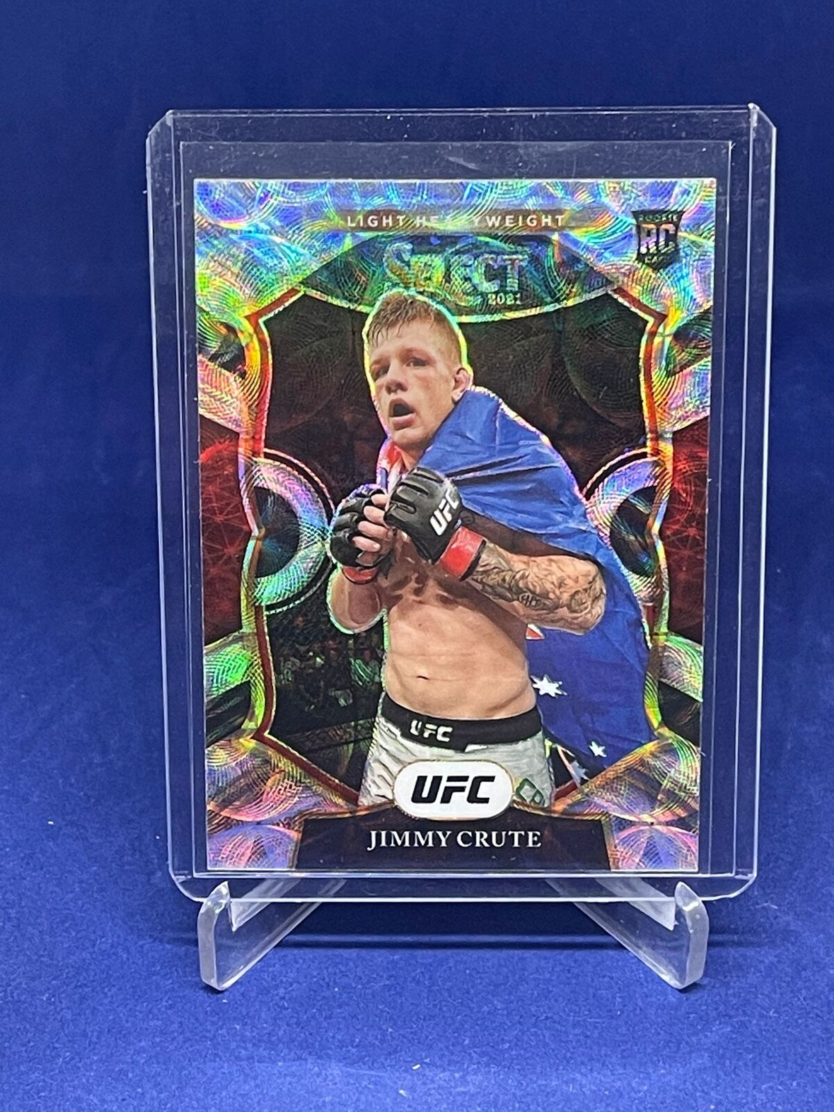 JIMMY CRUTE 2021 PANINI SELECT UFC CONCOURSE SCOPE PRIZM ROOKIE RC #73