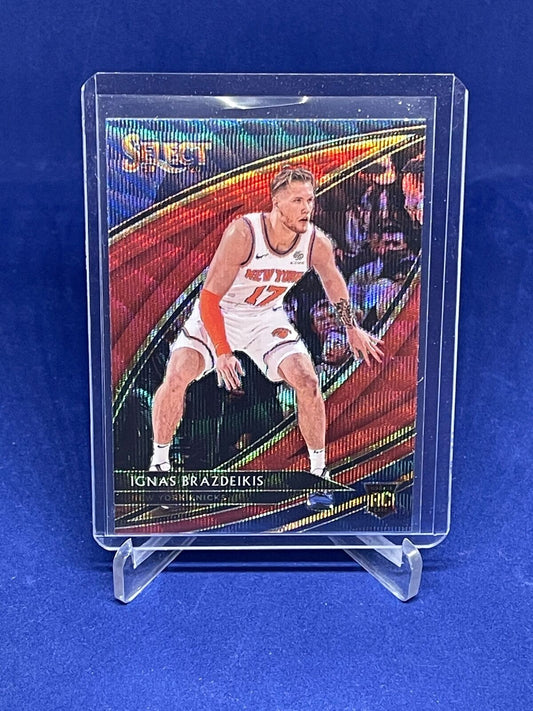 IGNAS BRAZDEIKIS 2019-20 PANINI SELECT COURTSIDE RED WAVE PRIZM ROOKIE RC #286
