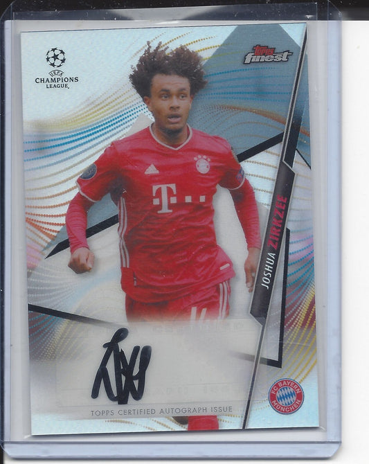JOSHUA ZIRKZEE 2020-21 TOPPS FINEST UCL SILVER REFRACTOR AUTO #FA-JZ
