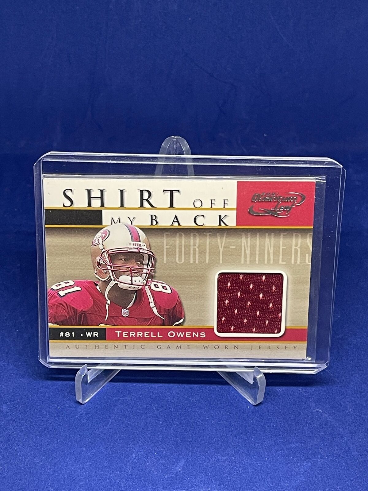 TERRELL OWENS 2001 QUANTAM LEAF SHIRT OF MY BACK JERSEY #D 11/100